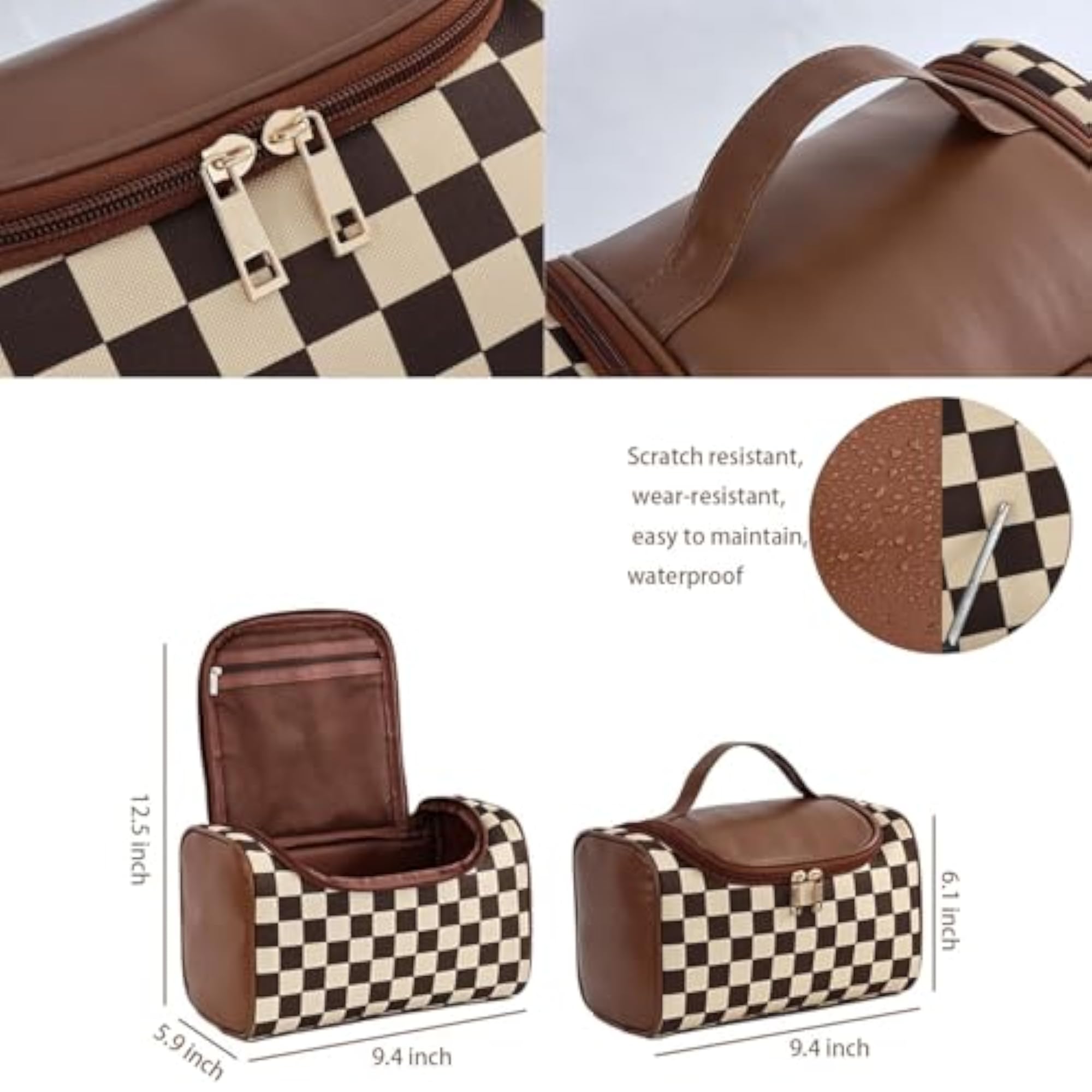 Portable Makeup Train Case, Travel Toiletry Bag